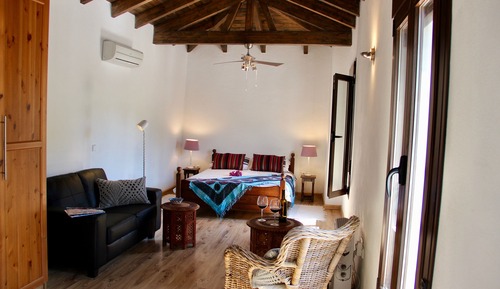 Habitación romántica doble, 1 cama doble, terraza