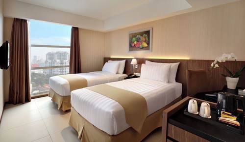Habitación Deluxe con 2 camas individuales, vistas a la ciudad
