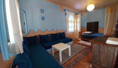 Habitación cuádruple familiar, varias camas, chimenea, junto a la pista de esquí (Panorama)