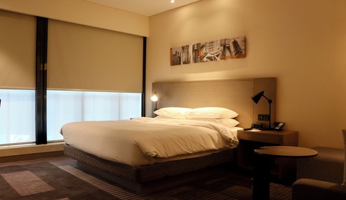 Habitación, 1 cama de matrimonio grande con sofá cama, vistas a la ciudad