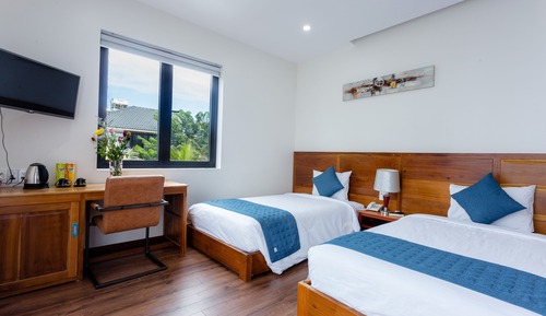 Habitación Deluxe con 2 camas individuales, vistas al jardín