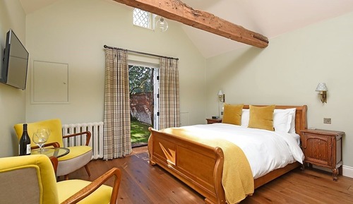 Habitación Deluxe, 1 cama de matrimonio grande, chimenea, en la zona del jardín