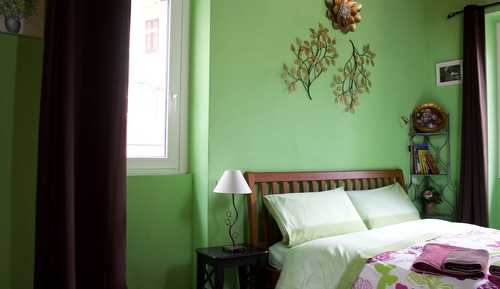 Habitación cuádruple clásica, varias camas, baño privado, vistas al patio