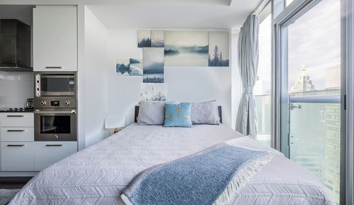 Estudio de lujo, 1 cama de matrimonio con sofá cama, vistas al lago