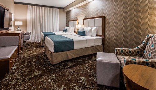 Habitación estándar, 2 camas de matrimonio, no fumadores, frigorífico y microondas