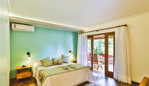 Quarto casal premium, 1 quarto, sacada, vista para o jardim Piso Térreo