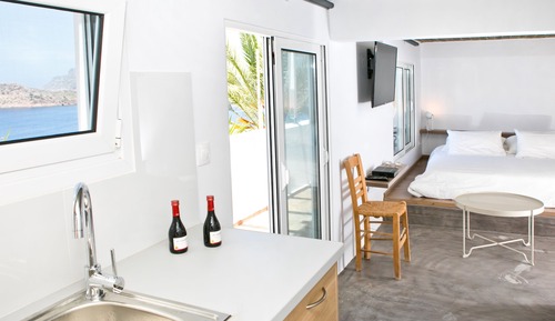 Suite exclusiva, 1 cama de matrimonio grande, cocina, vistas a la playa