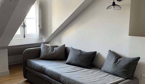 Suite estudio, 1 cama doble con sofá cama, no fumadores, vistas al patio
