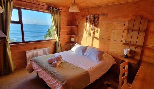 Habitación estándar doble, baño privado, mirando al mar