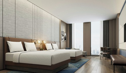 Habitación clásica, 2 camas dobles, vistas a la ciudad