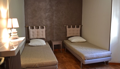 Habitación estándar con 2 camas individuales, baño compartido, vistas al jardín (Col du télégraphe)