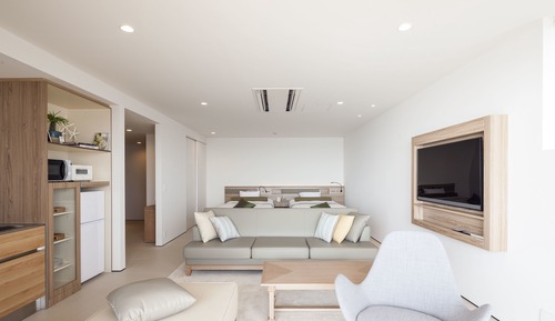 Habitación superior con 2 camas individuales, 1 habitación, terraza, vistas al mar