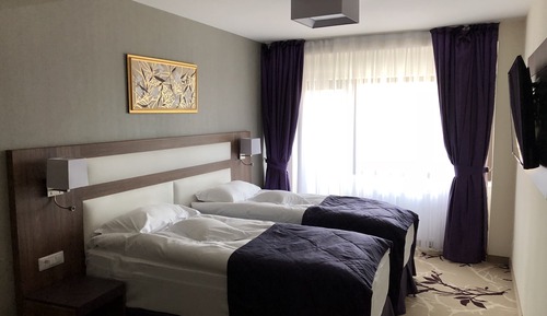 Habitación Deluxe con 1 cama doble o 2 individuales, vistas parciales al mar, mirando al mar