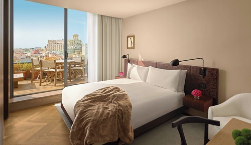 Estudio, 1 cama de matrimonio grande, no fumadores, vistas a la ciudad (Terrace)
