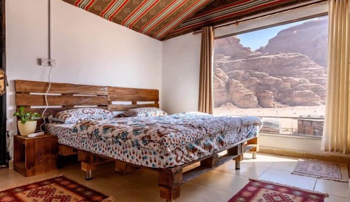 Habitación panorámica doble, 1 cama de matrimonio grande, no fumadores, vistas a la montaña