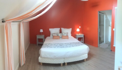 Habitación Confort con 1 cama doble o 2 individuales, baño privado, vistas al jardín (Olympe)