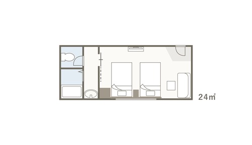 Habitación con 2 camas individuales (Run of House)