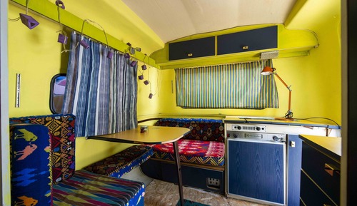 Casa móvil básica, 1 cama doble, baño compartido, vistas al jardín
