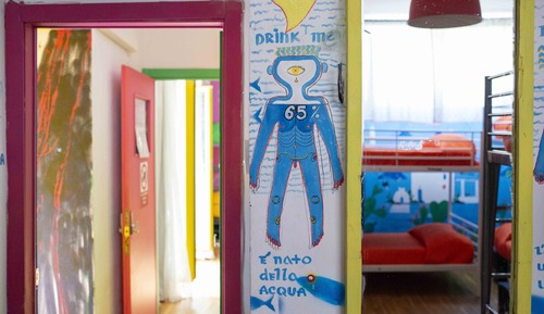 Dormitorio compartido básico, dormitorio mixto, baño compartido