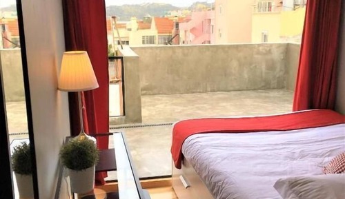 Habitación panorámica doble, 1 cama de matrimonio, terraza