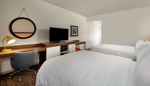 Habitación, 2 camas de matrimonio, frigorífico