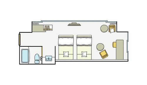 Habitación triple, no fumadores (Corner View, With bath)