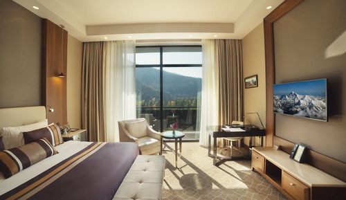 Habitación Deluxe doble, 1 cama de matrimonio grande, balcón, vistas a la montaña (Disable)