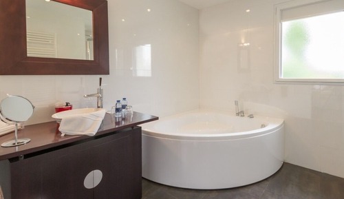 Habitación doble, baño privado, vistas al jardín (Terrasse)