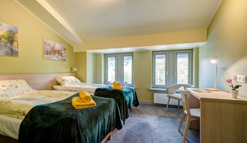 Habitación con 1 cama doble o 2 individuales, vistas a la ciudad