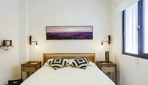 Loft de diseño, 1 cama de matrimonio con sofá cama, vistas a la ciudad