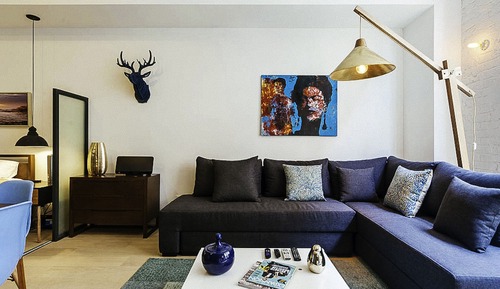 Loft de diseño, 1 cama de matrimonio con sofá cama, cocina