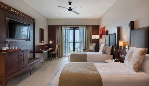 Habitación ejecutiva con 2 camas individuales, vistas al jardín