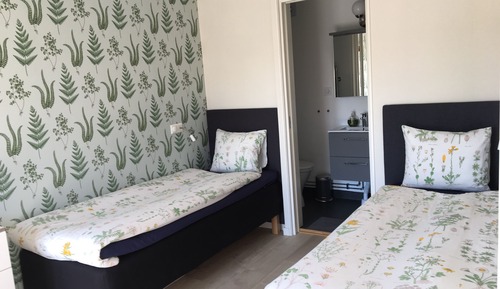 Habitación con 1 cama doble o 2 individuales, baño privado
