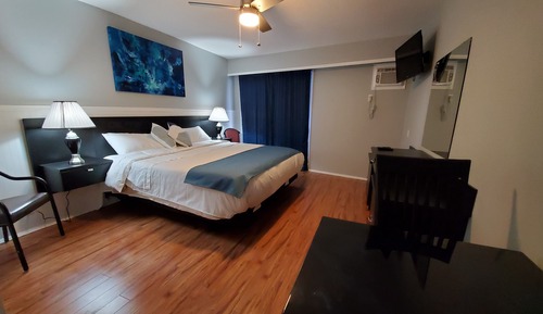 Estudio Deluxe, 1 cama de matrimonio grande, cocina básica, vistas a la montaña (Rm 4)