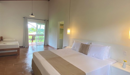 Habitación cuádruple exclusiva, vistas al jardín