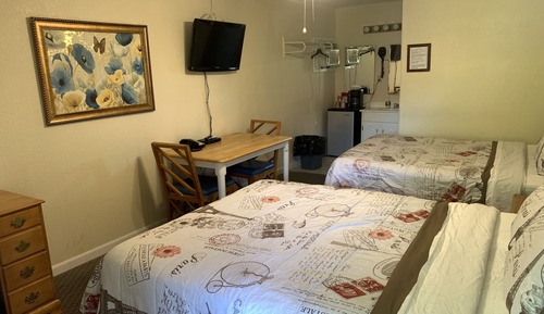 Habitación estándar doble, frigorífico y microondas, en la zona del jardín
