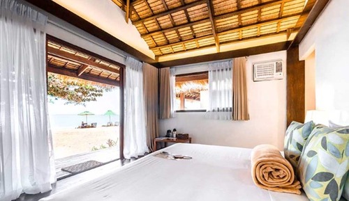 Habitación, frente a la playa