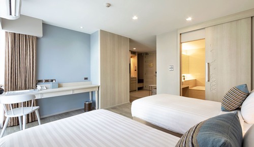 Habitación Deluxe, 2 camas individuales, vistas a la piscina