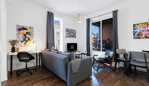 Apartamento Deluxe, 1 habitación, patio, vistas a la ciudad (Mont-Royal 202)