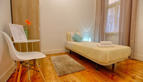 Habitación individual, baño compartido