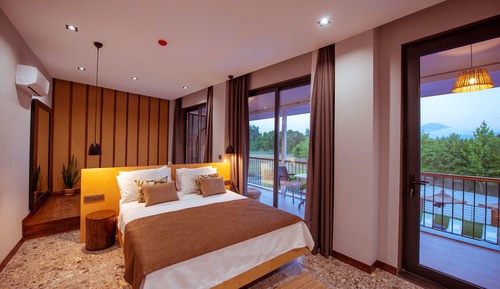 Habitación Deluxe, bañera de hidromasaje, vistas a la piscina