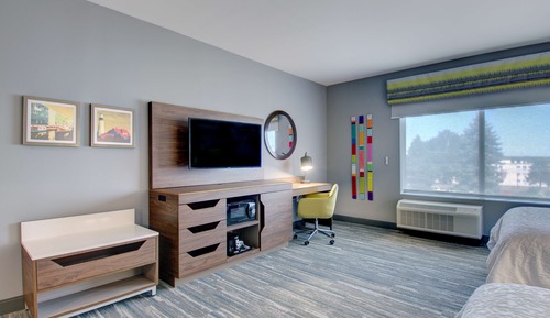Habitación, 2 camas de matrimonio, frigorífico