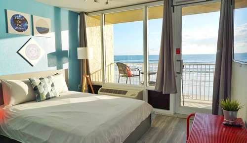 Habitación de lujo, 2 camas de matrimonio, cocina, vistas al mar