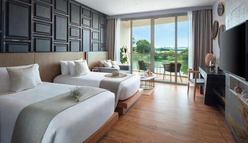Habitación Deluxe, 2 camas individuales, no fumadores, vistas a la laguna