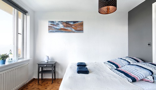 Habitación cuádruple Confort, baño compartido, vistas al mar