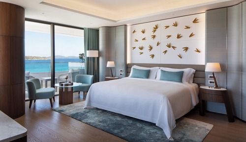 Habitación, 1 cama de matrimonio grande, vistas al mar, en esquina
