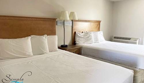 Habitación familiar doble, 2 camas de matrimonio, vistas parciales al mar