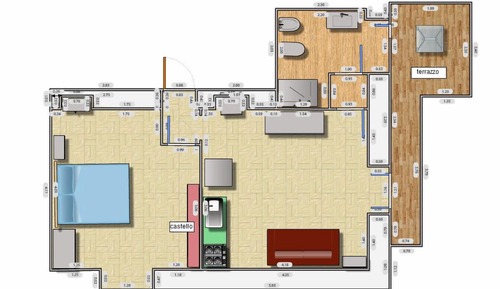 Apartamento superior, balcón