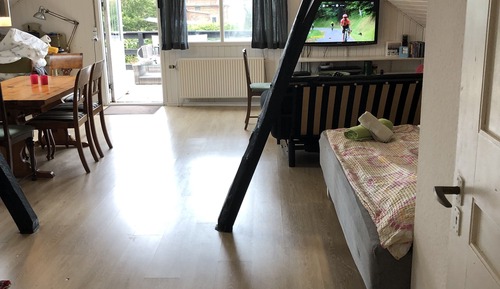 Apartamento familiar, vistas al jardín