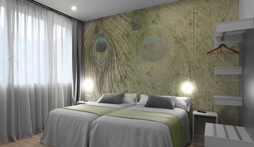 Habitación con 1 cama doble o 2 individuales